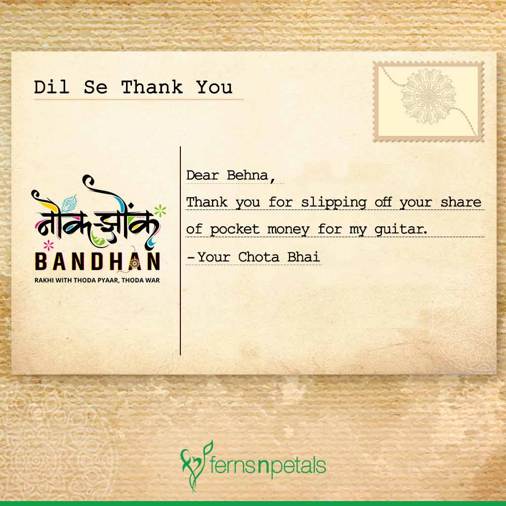 Thank You Note For Behna