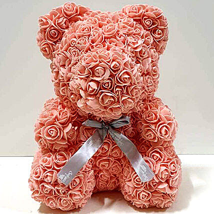 Artificial Roses Peach Teddy: Rose Teddy Bears