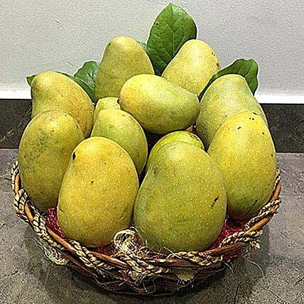 Assorted Mangoes in a basket: Fruit Basket Dubai