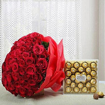 Attractive Combo of Love: Valentine Day Roses
