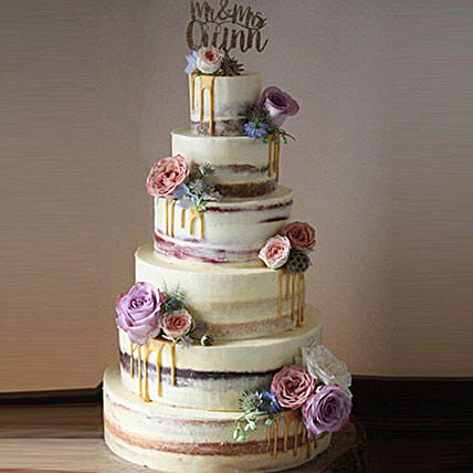 Beguiling 6 Tier Wedding Cake 14 Kg: Anniversary Cakes