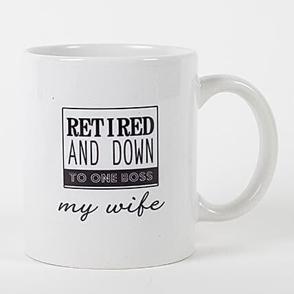 Boss Wife Printed White Mug: Karwa Chauth Personalised Gifts