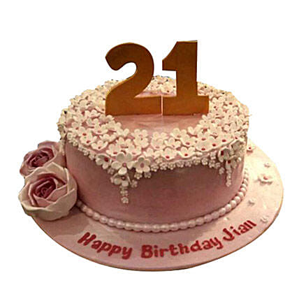 Charm of flowers Cake: Premium Cakes