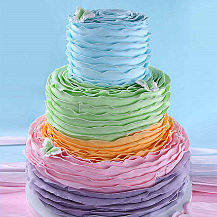 Colourful Layered Cake 9 Kg: Anniversary Cakes