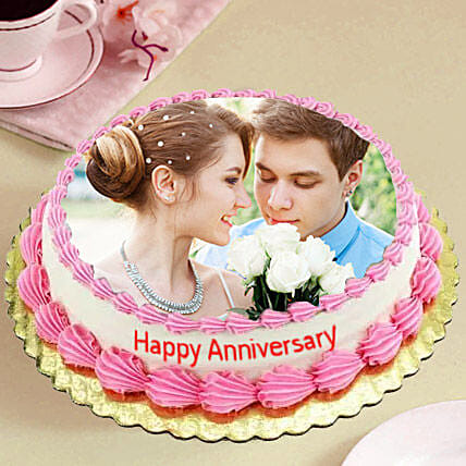 Delicious Anniversary Photo Cake: Photo Cakes