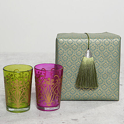 Designer Glasses and Tea Lights Combo: 