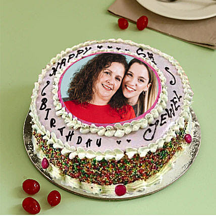 Enticing Birthday Photo Cake: Mothers Day Photo Cakes