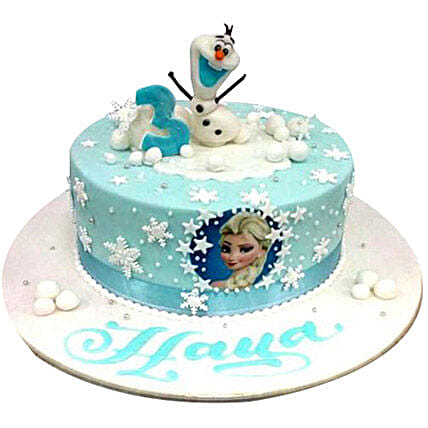 Frozen Olaf Cake: 