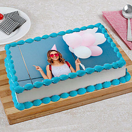 Happy Birthday Photo Cake: Eggless Cakes for Birthday