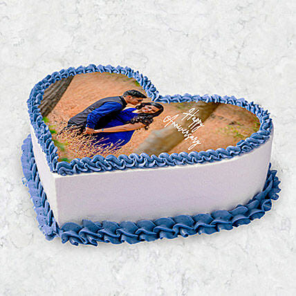 Heart Shaped Photo Cake 10 Pax: Photo Cakes for Anniversary