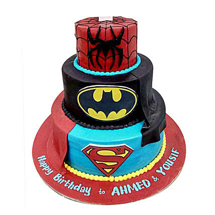 Heroes Combined Cake: Spiderman Cakes
