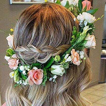 Look Beautiful Tiara: Flower Jewellery 