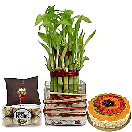 Lucky Sweet Combo for Rakhi: Rakhi With Chocolates