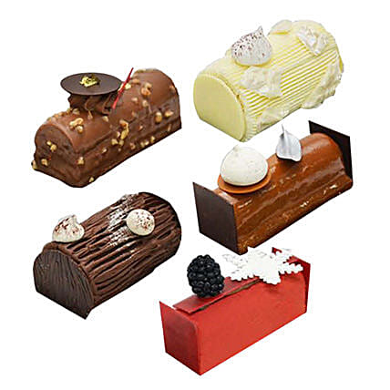 Mixed Christmas Log Cakes: Christmas Gifts for Parents