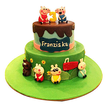 Peppa Pig Again Cake: Peppa Pig Birthday Cake