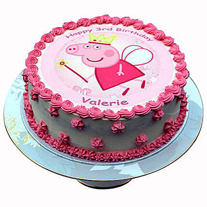 Peppa Pig Designer Pink Cake: Peppa Pig Cake