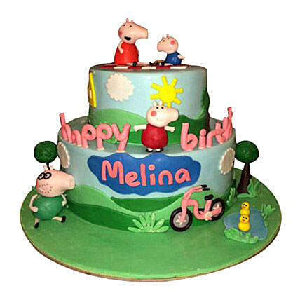 Piggy Family Cake: Red Velvet Cake