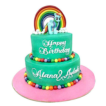 Pony N Rainbow Cake: My Little Pony Cakes
