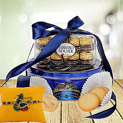 Rakhi with Choco Cokkie Delight: Rakhi for Brother