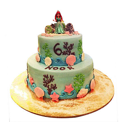 Red haired Princess Cake: Princess Theme Cake