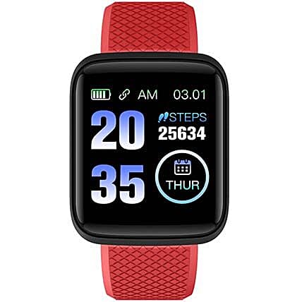 Red N Black Activity Tracker Watch: 