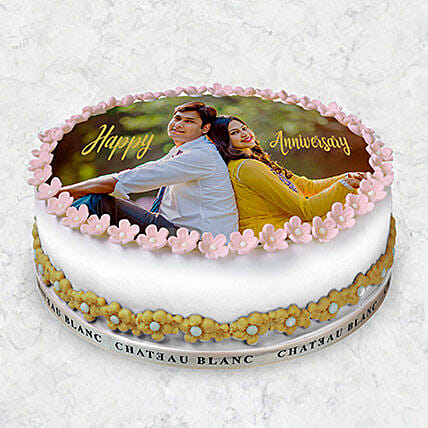 Round Photo Cake 10 Pax: Anniversary Photos Cakes
