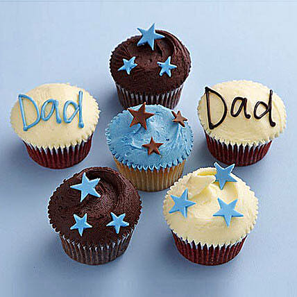 Starry Cupcakes For Dad: Happy Fathers Day Cakes