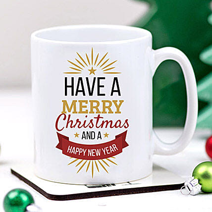 Xmas And New Year Greetings Mug: 