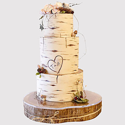 Pretty 3 Layered Engagement Cake: Engagement Cakes