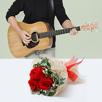 Express Love With Music: Flowers & Guitarist Service