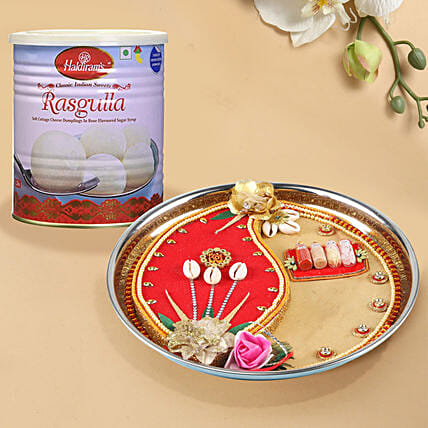 Designer Thali For Diwali With Rasgulla: Diwali Sweets 