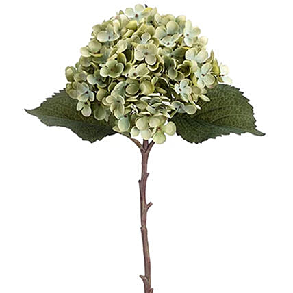 Bunch of 5 Artificial Green Hydrangea: Artificial Flowers 