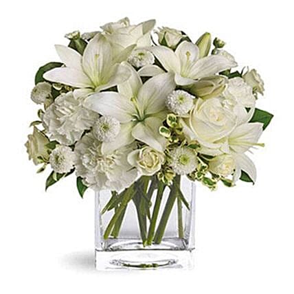 White Beauty: Flowers for Colleague