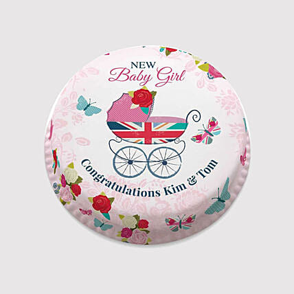 New Baby Girl Photo Cake: Cakes for New Born