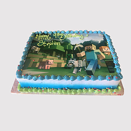 Minecraft Game Photo Cake: Minecraft Cakes