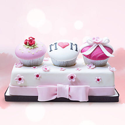 Customized Assorted Cupcakes 3 Pcs: Happy Mothers Day Cake