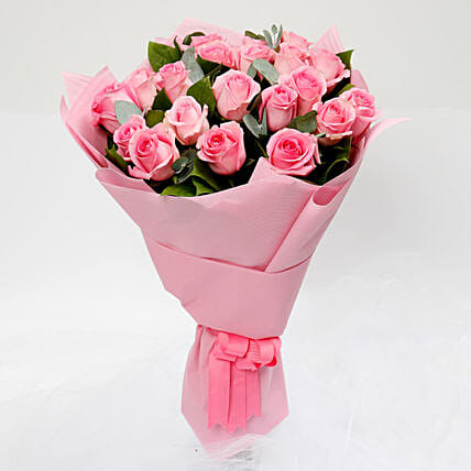 Passionate 20 Pink Roses Bouquet: Mother's Day Bouquet