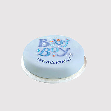 Baby Boy Sweet Surprise Combo: Newborn Baby Cake