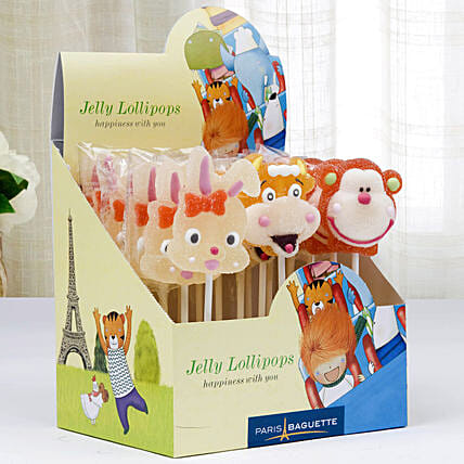 Cartoon Shaped Jelly Lollipops 18 Pcs: Birthday Gifts for Kids