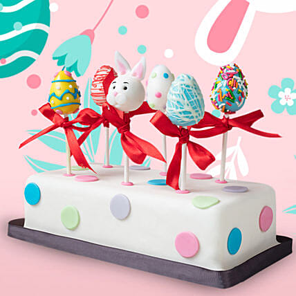Happy Easter Cake Pops 6 Pcs: Pop Cakes