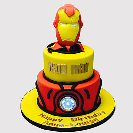 Iron Man Fondant Theme Cake: Iron Man Cakes