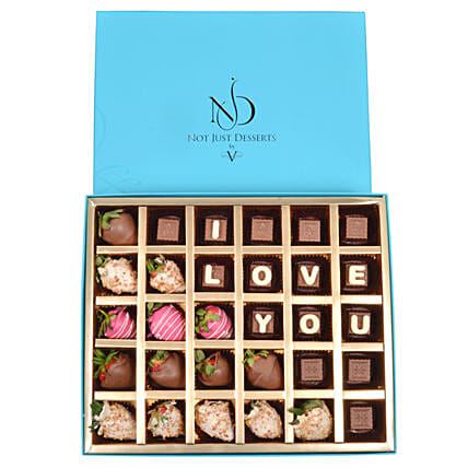 Customized Chocolates and Strawberries Box: Promise Day Gifts