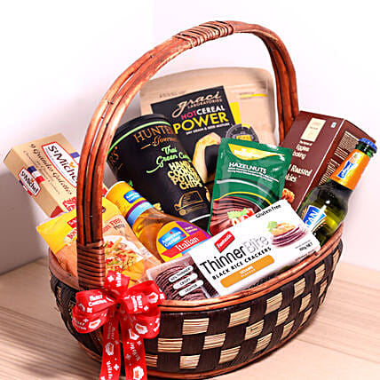 Sweet And Salty Treats Basket: Gift Hampers 
