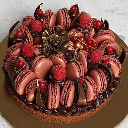 Tempting Choco Macronade Cake: Cakes for Her