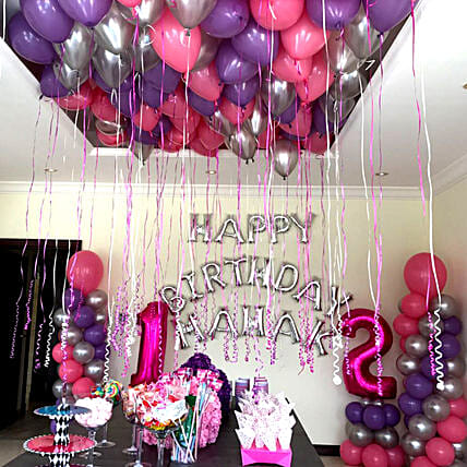 Balloons & Floral Birthday Surprise: Balloon Decorations