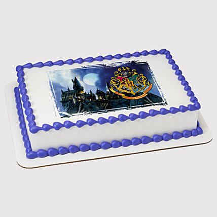 Hogwarts Logo Photo Cake: Harry Potter Cakes