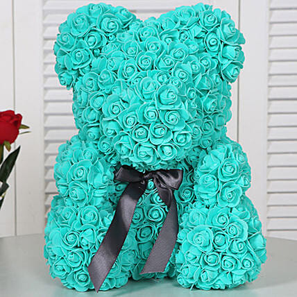 Artificial Roses Teddy Dark Turquoise: Rose Teddy Bears