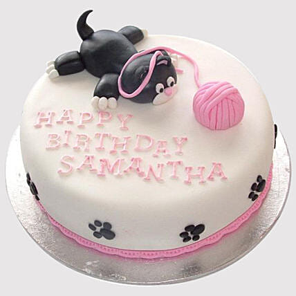 Cat and Wool Designer Cake: Cat Cakes