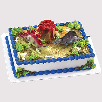 Dinosaur and Volcano Cake: Dinosaur Theme Cakes