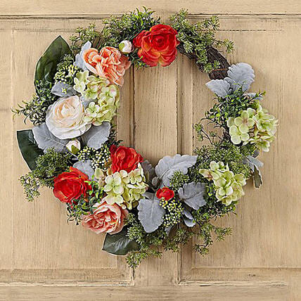 Bright Floral Wreath: Christmas Wreaths